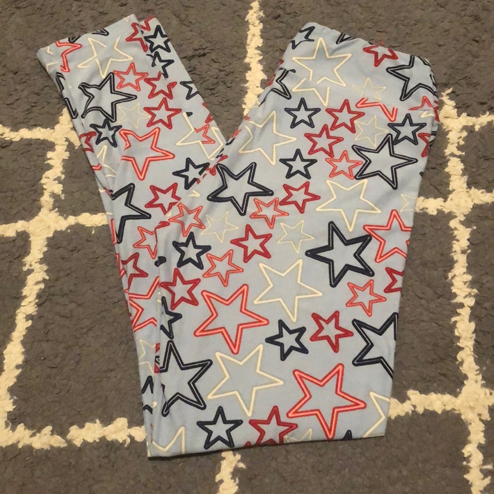 Lularoe 4th of July leggings-os